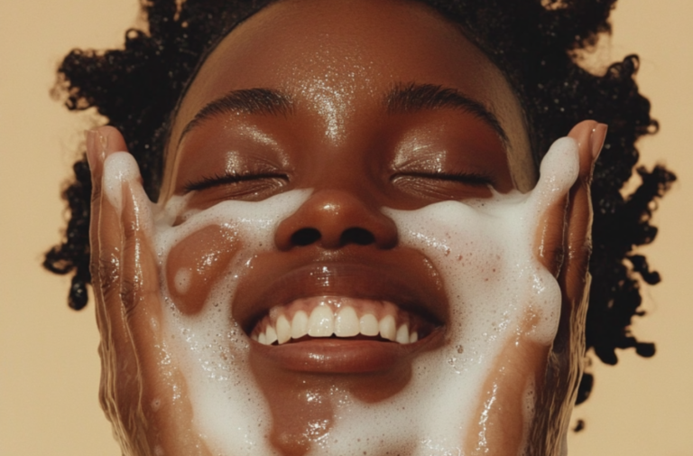 soins visage femme noire