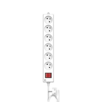 RALLONGE INGELEC BLOC 6 PRISES 2P+T 16A