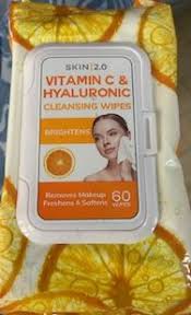 SKIN 2.0 VITAMIN C & HYALURONIC CLEANSING WIPES