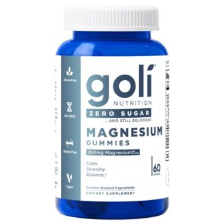 GOLI NUTRITION ZERO SUGAR MAGNESIUM GUMMIES 260mg MAGNESIUM