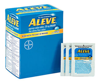 ALEVE NAPROXEN SODIUM TABLETS, 220mg 1CAPLET POUCHES