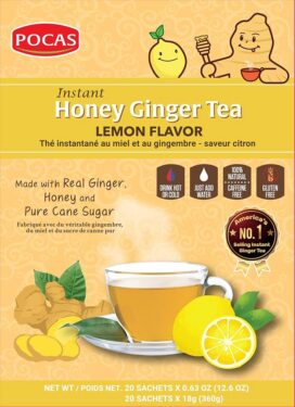 POCAS HONEY GINGER TEA LEMON FLAVOR