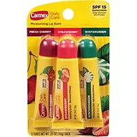 CARMEX DAILY CARE MOISTURIZING LIP BALM FRESH CHERRY/STRAWBERRY/WINTERGREEN