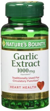 NATURE'S BOUNTY GARLIC EXTRACT 1000mg HEART HEALTH 100 TABLETS