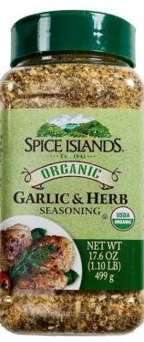 SPICE ISLANDS ORGANIC GARLIC & HERB SEASONING