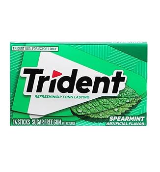 TRIDENT REFRESHINGLY LONG LASTING SPEARMINT MINT BLISS ORIGINAL FLAVOR 20PACKS