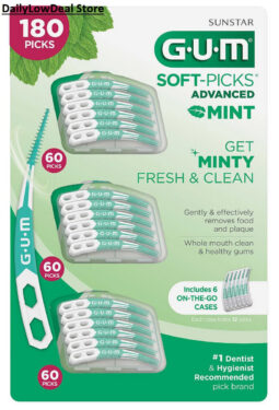 GUM SOFT PICKS ADVANCED MINT EASILY CLEAN INCLUDES TREE 3PQT DE 60PICKS