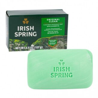 IRISH SPRING ORIGINAL CLEAN 12HR FRESH DEODORANT SOAP WITH FLAXSEED OIL