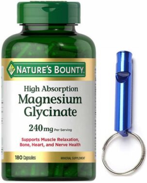 NATURE'S BOUNTY HIGH ABSORPTION MAGNESIUM GLYCINATE 240mg 180 TABLETS