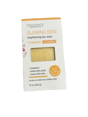 PROVENCE ESSENTIALS GLOWING SKIN BRIGHTENING BAR SOAP TURMERIC + VITAMIN C PM