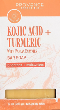 PROVENCE ESSENTIALS BAR SOAP TURMERIC+ KOJIC ACID with papaya enzymes