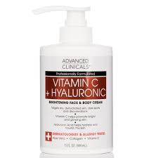ADVANCED CLINICALS VITAMIN C + HYALURONIC BRIGHTENING FACE & BODY CREAM
