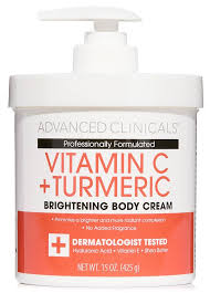 ADVANCED CLINICALS VITAMIN C + TURMERIC BRIGHTENING FACE & BODY CREAM
