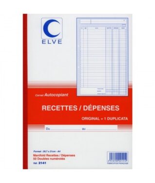 RECETTE DEPENSE A4