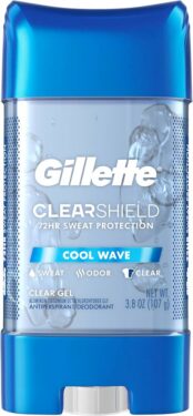 GILLETTE CLEARSHIELD 72 SWEAT PROTECTION COOL WAVE CLEAR GEL