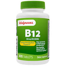 WALGREENS B12 500mcg PER SERVING 300TABLETS