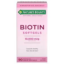NATURE'S BOUNTY BIOTIN SOFTGELS 10,000mcg 90LIQUID SOFTGELS