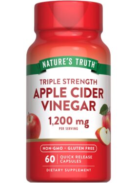 NATURE'S TRUTH TRIPLE STRENGTH APPLE CIDER VINEGAR 1,200mg 60CAPSULES
