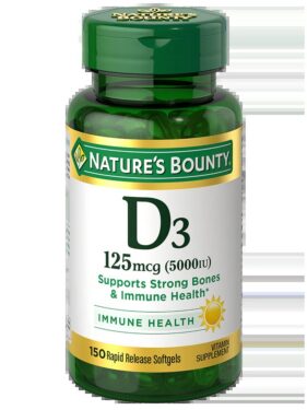 NATURE'S BOUNTY D3 125mcg (5000 IU) 150CAPSULES