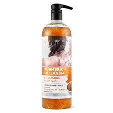 SPASCRIPTIONS TURMERIC+COLLAGEN EXFOLIATION BODY WASH CLEANSE POLISH SOFTEN