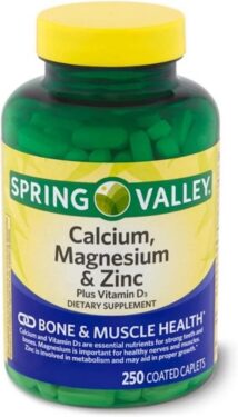 SPRING VALLEY CALCIUM MAGNESIUM & ZINC 250 COATED CAPLETS