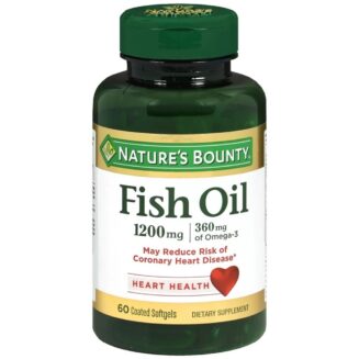 NATURE'S BOUNTY FISH OIL 1200mg 60 COATED SOFTGELS