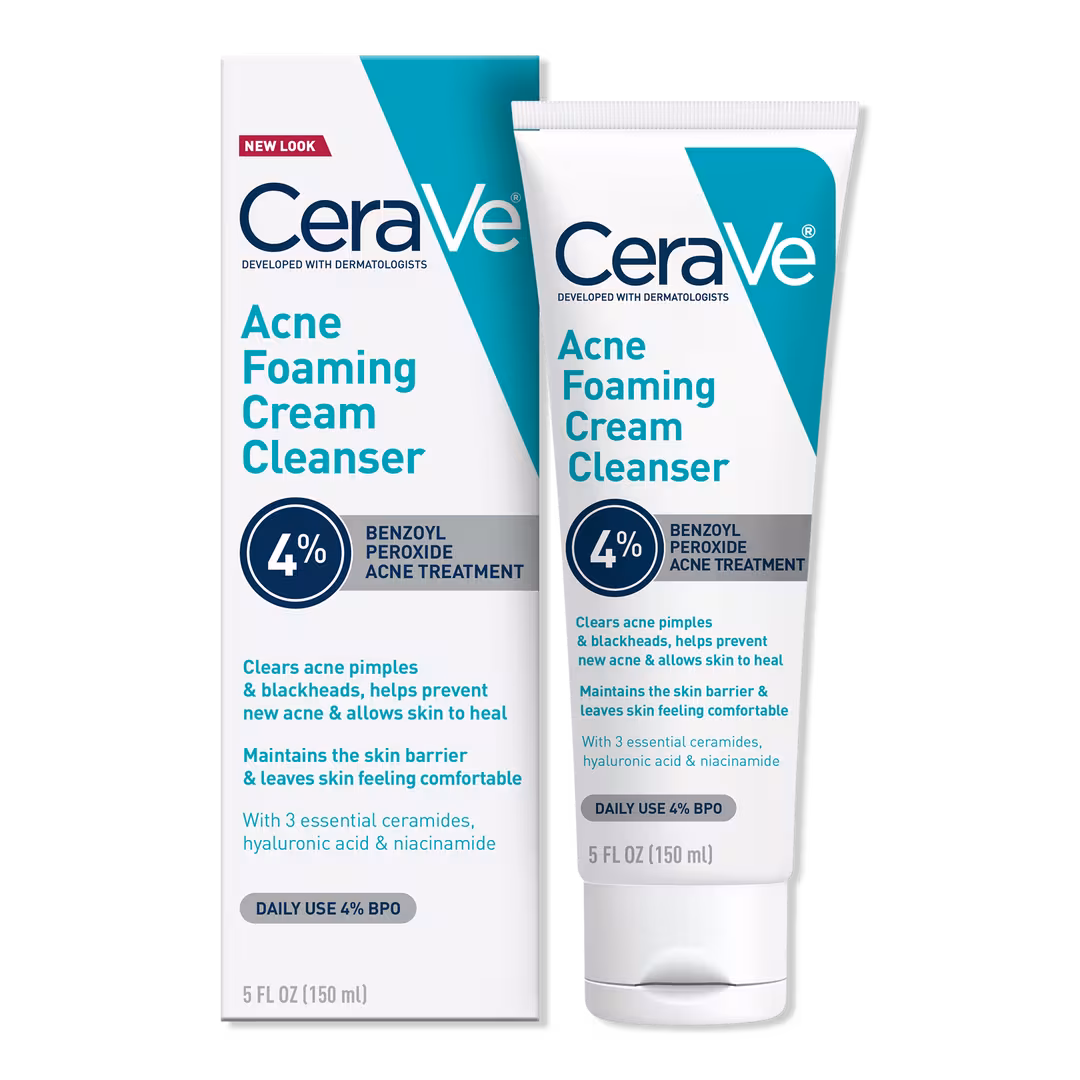 CERAVE ACNE FOAMING CREAM CLEANSER DEVELOPED WITH DERMATOLOGIST